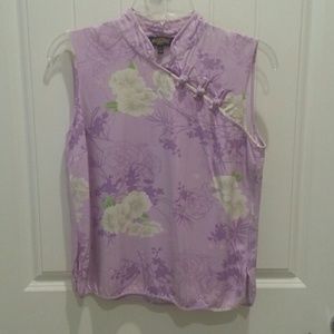 Mandarins collar sleeveless top